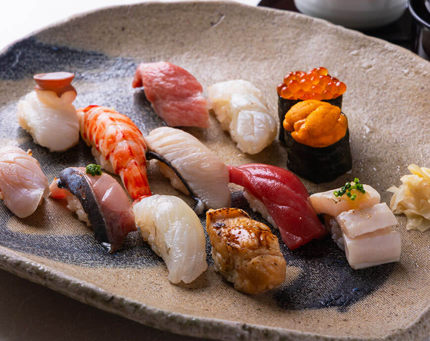 お昼のおまかせにぎり